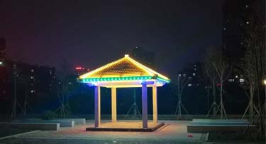 小區(qū)涼亭亮化 客戶滿意就是光臣的原動力！